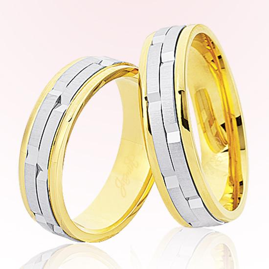 Sarı Beyaz Altın Alyans 7009 Sarı Beyaz Altın Alyans 7009