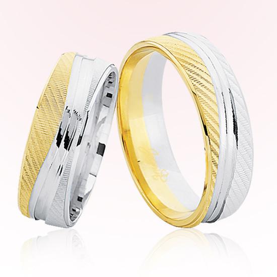 Sarı Beyaz Altın Alyans 7101 Sarı Beyaz Altın Alyans 7101