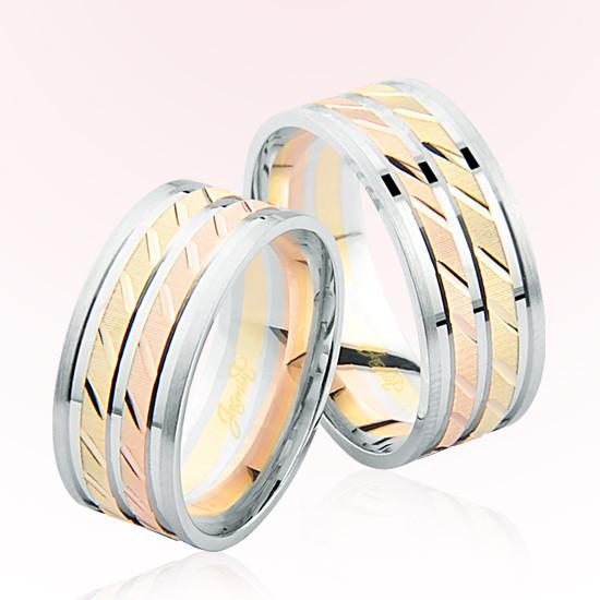 Rose Beyaz Altın Alyans 7103