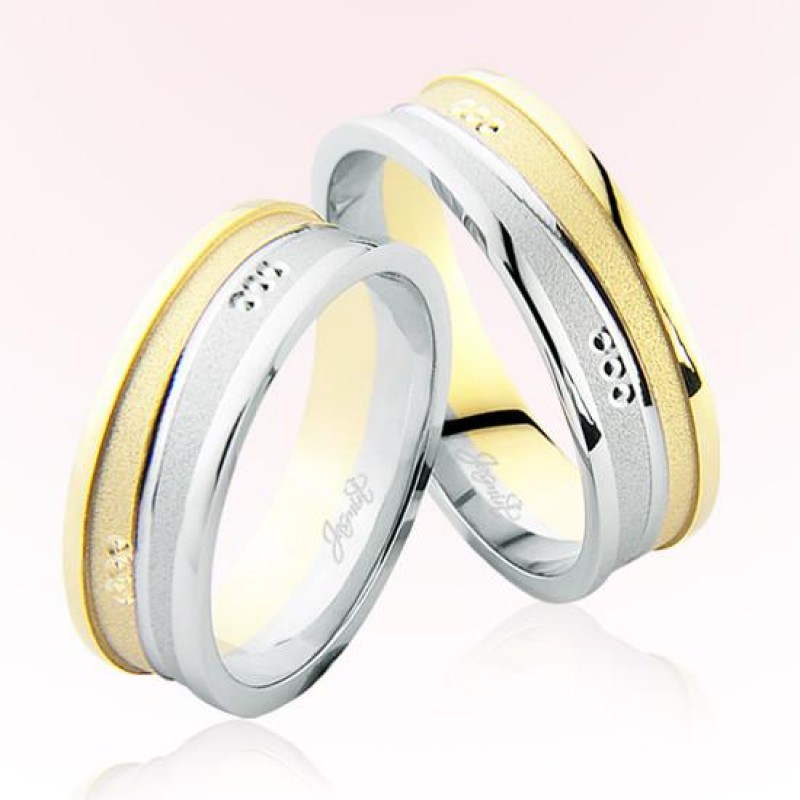 Sarı Beyaz Altın Alyans 7105