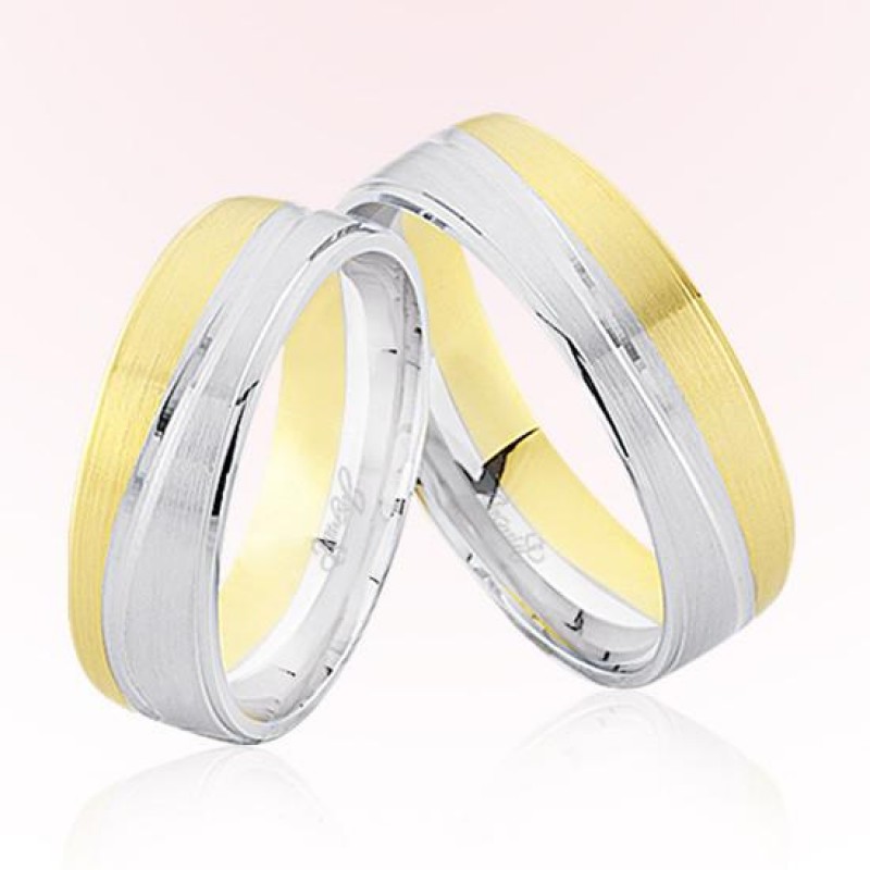 Sarı Beyaz Altın Alyans 7107