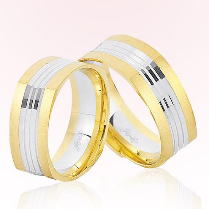 Sarı Beyaz Altın Alyans 7301