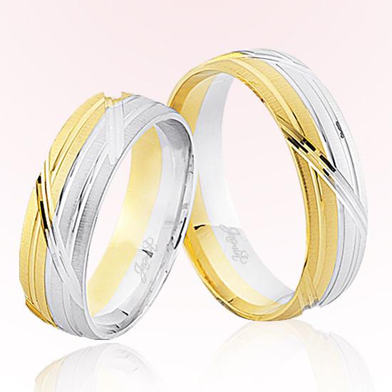 Sarı Beyaz Altın Alyans 7307 Sarı Beyaz Altın Alyans 7307