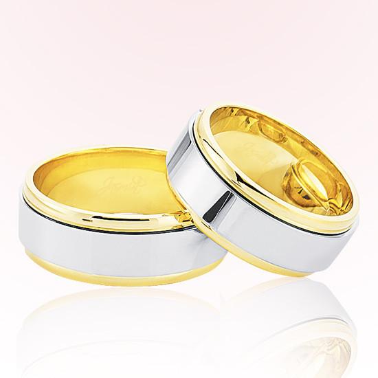 Sarı Beyaz Altın Alyans 7406 Sarı Beyaz Altın Alyans 7406