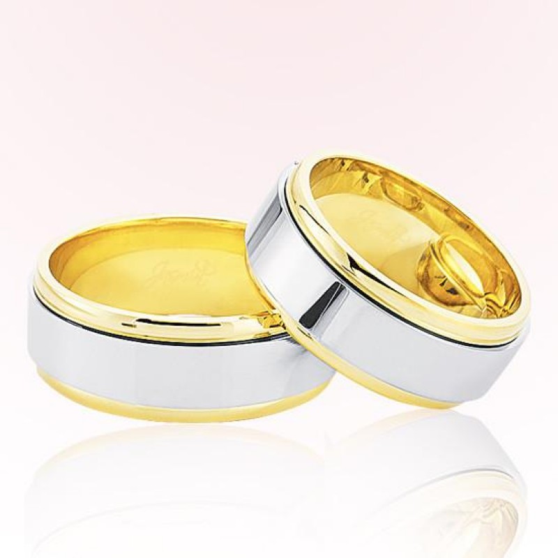 Sarı Beyaz Altın Alyans 7406