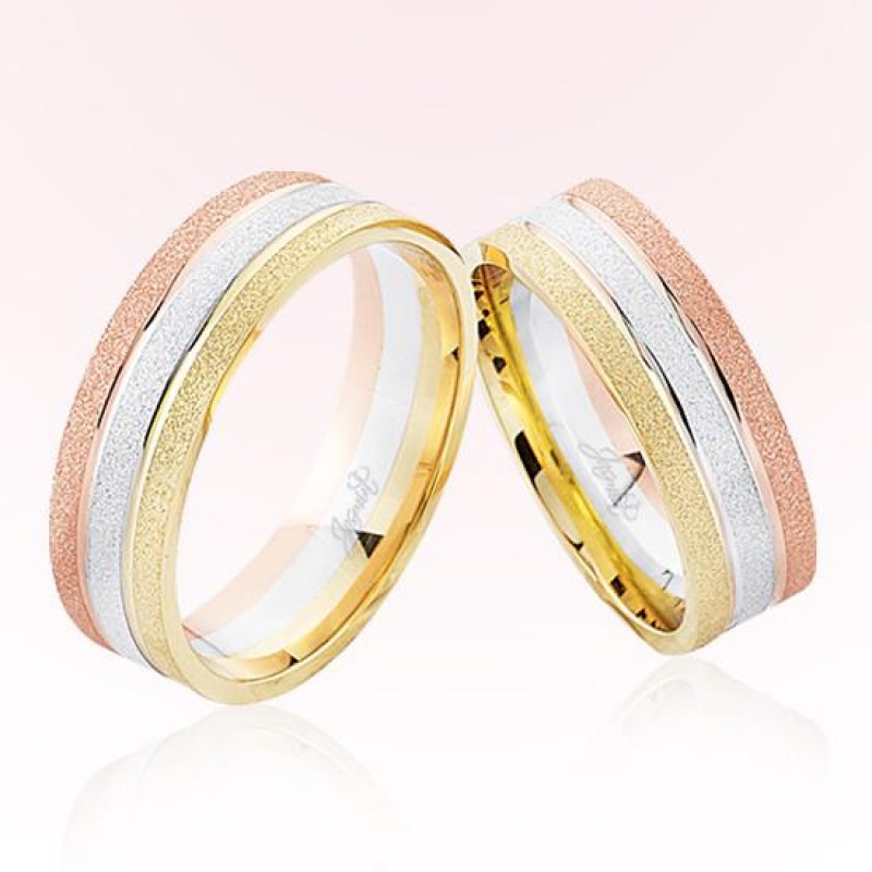 Üç Renk Altın Alyans 7506