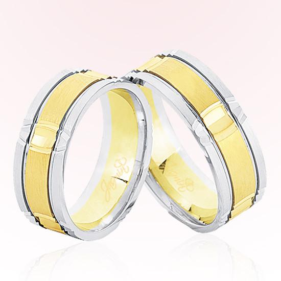 Sarı Beyaz Altın Alyans 7604 Sarı Beyaz Altın Alyans 7604