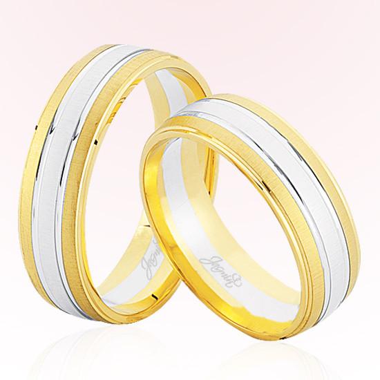 Sarı Beyaz Altın Alyans 7605