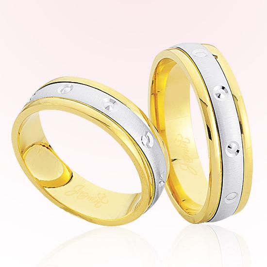 Sarı Beyaz Altın Alyans 7606 Sarı Beyaz Altın Alyans 7606