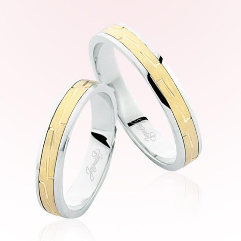 Sarı Beyaz Altın Alyans 7702