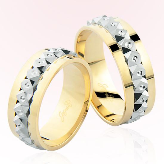 Sarı Beyaz Altın Alyans 7703