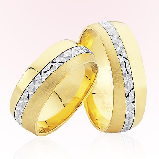 Sarı Beyaz Altın Alyans 7804