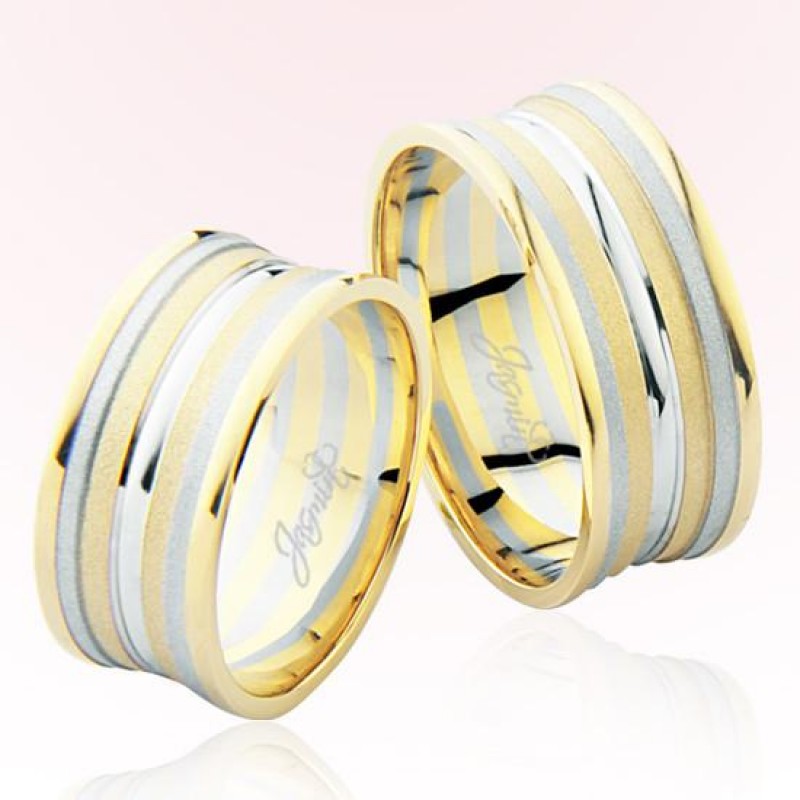 Sarı Beyaz Altın Alyans 7805