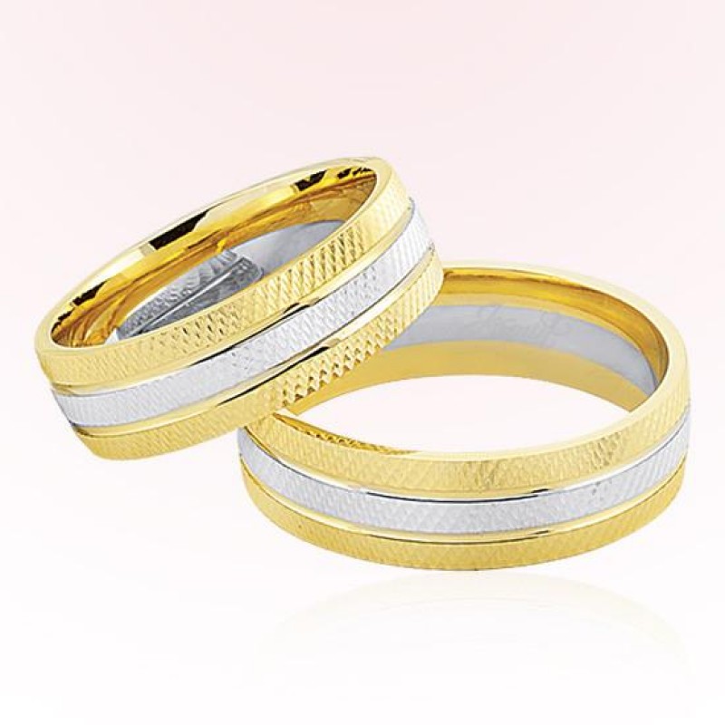 Sarı Beyaz Altın Alyans 7809