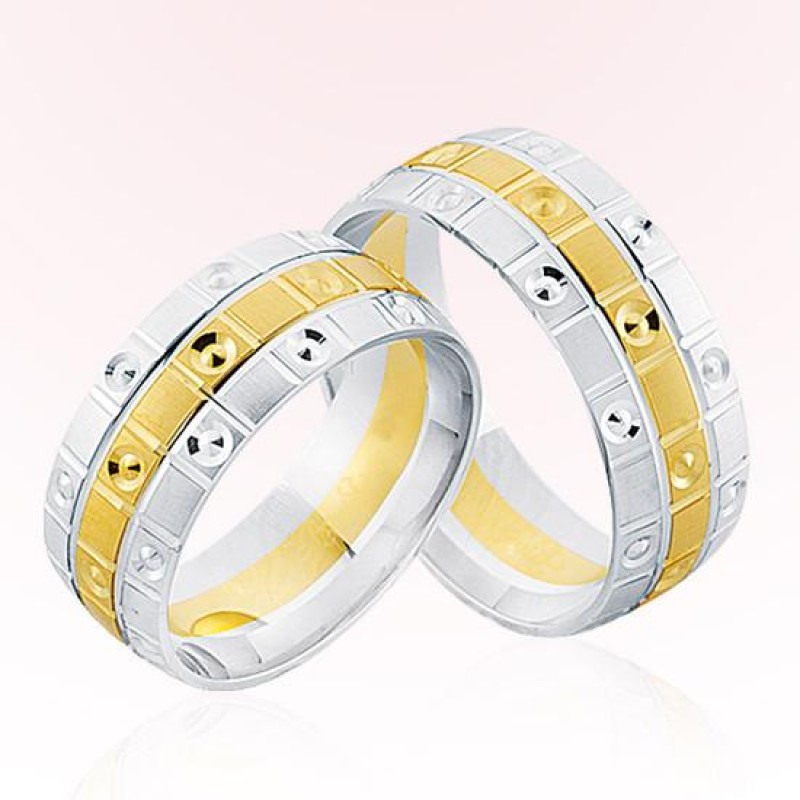 Sarı Beyaz Altın Alyans 7907