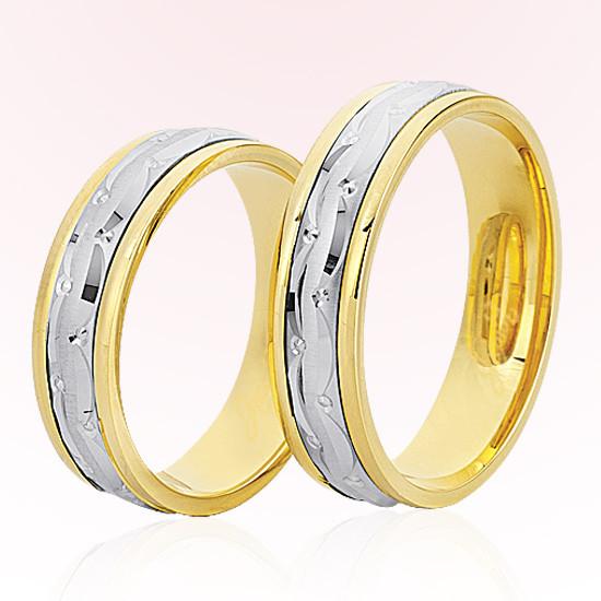 Sarı Beyaz Altın Alyans 7908 Sarı Beyaz Altın Alyans 7908