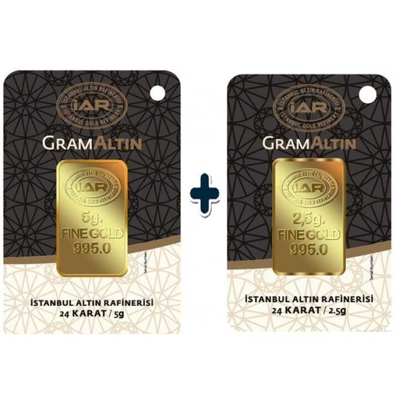 7.5 gr 24 Ayar İAR Külçe Altın 7.5 gr 24 Ayar İAR Külçe Altın