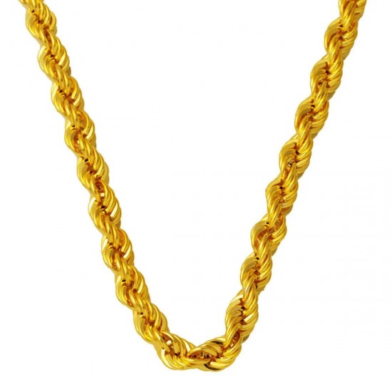 Burgu Halat 7 mm 70 cm 14 Ayar Zincir Kolye ZKU172