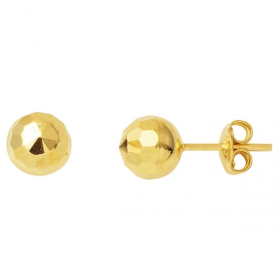 7 mm 14 Ayar Altın Petek Top Küpe KP112 7 mm 14 Ayar Altın Petek Top Küpe KP112