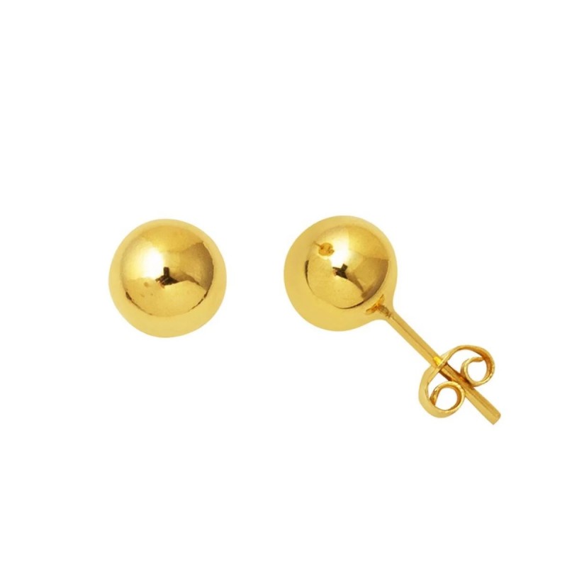 7 mm 14 Ayar Altın Top Küpe KP113 7 mm 14 Ayar Altın Top Küpe KP113