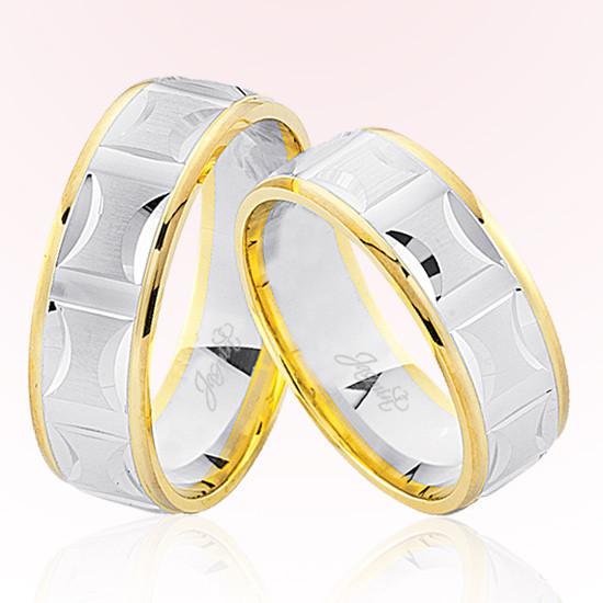 Sarı Beyaz Altın Alyans 8001 Sarı Beyaz Altın Alyans 8001