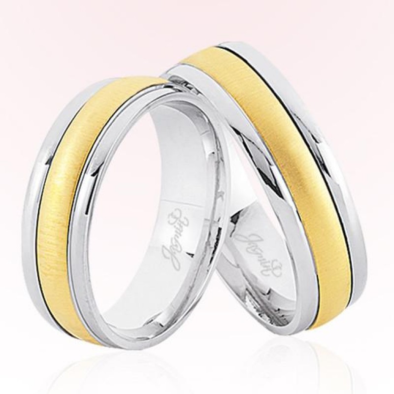 Sarı Beyaz Altın Alyans 8005