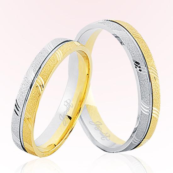 Sarı Beyaz Altın Alyans 8008 Sarı Beyaz Altın Alyans 8008