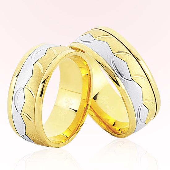 Sarı Beyaz Altın Alyans 8101 Sarı Beyaz Altın Alyans 8101