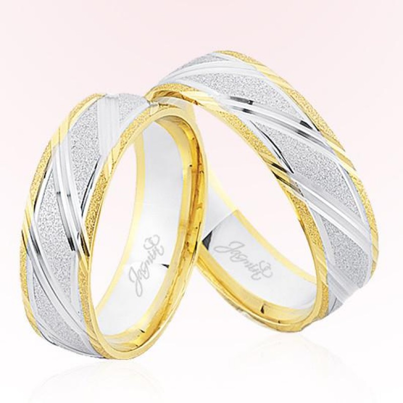 Sarı Beyaz Altın Alyans 8102