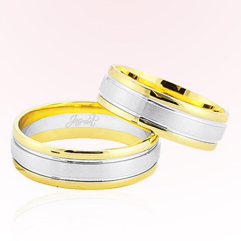 Sarı Beyaz Altın Alyans 8105