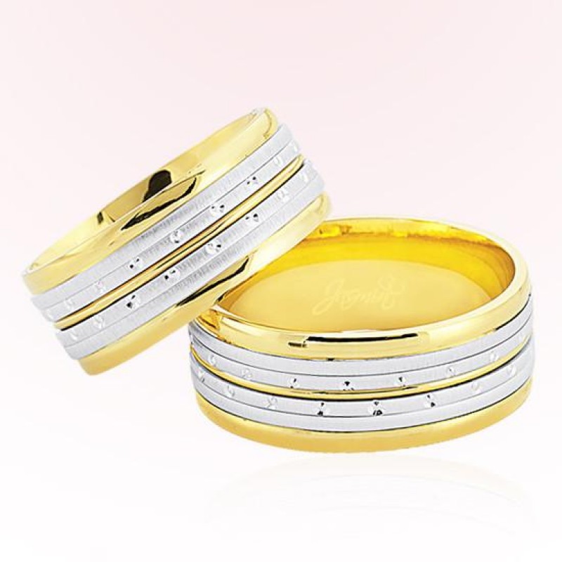 Sarı Beyaz Altın Alyans 8201