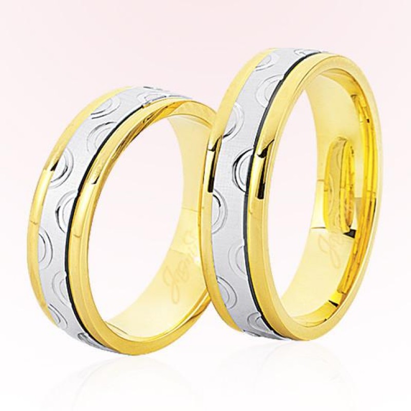 Sarı Beyaz Altın Alyans 8202