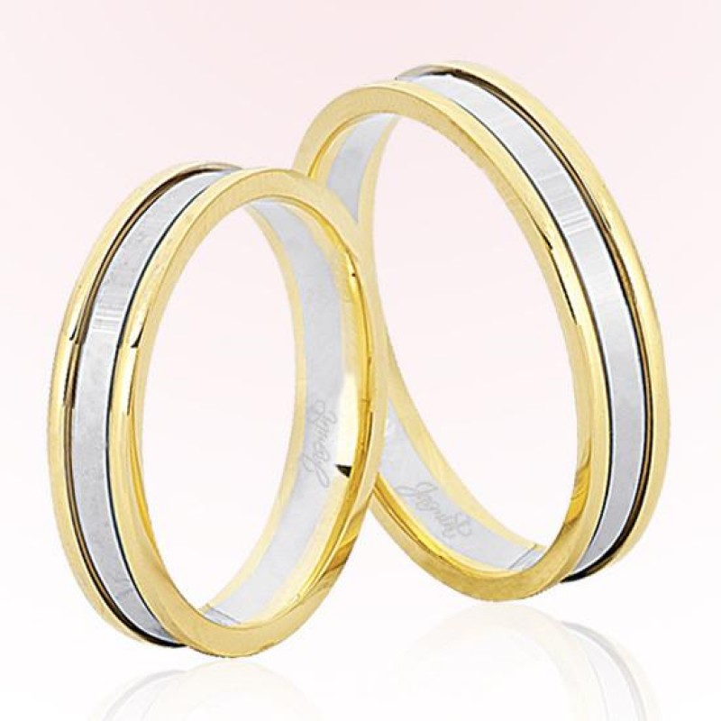 Sarı Beyaz Altın Alyans 8301