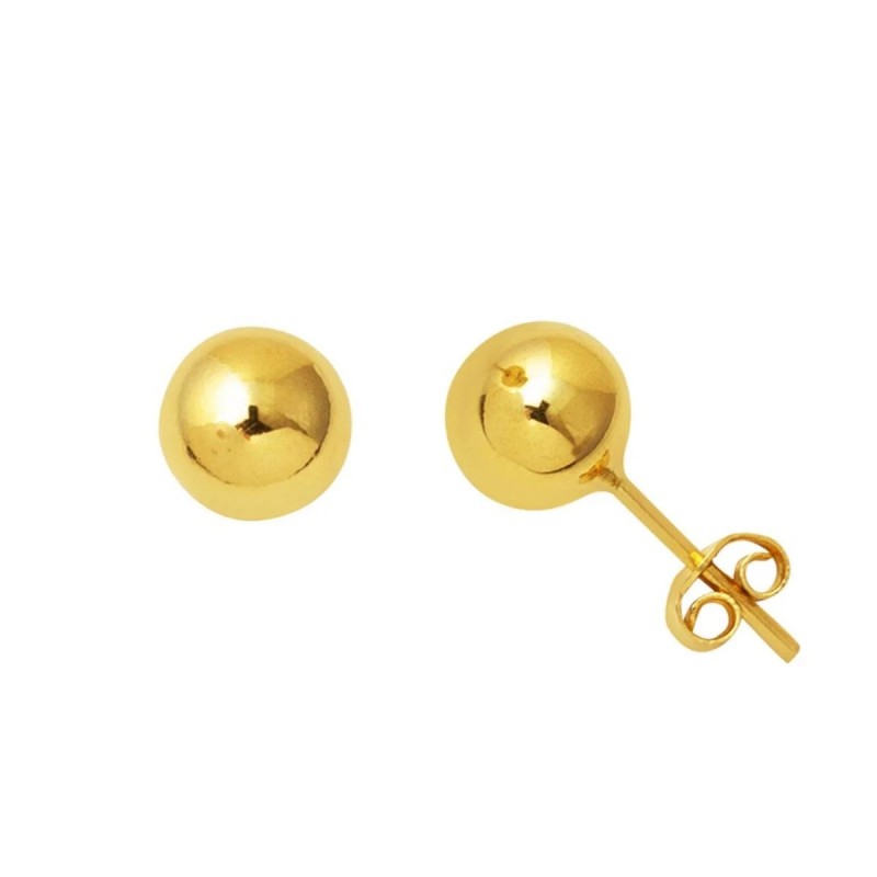 8 mm 14 Ayar Altın Top Küpe KP116 8 mm 14 Ayar Altın Top Küpe KP116