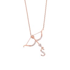 Hedef Aşk Harfli Gümüş Kolye GMS1729