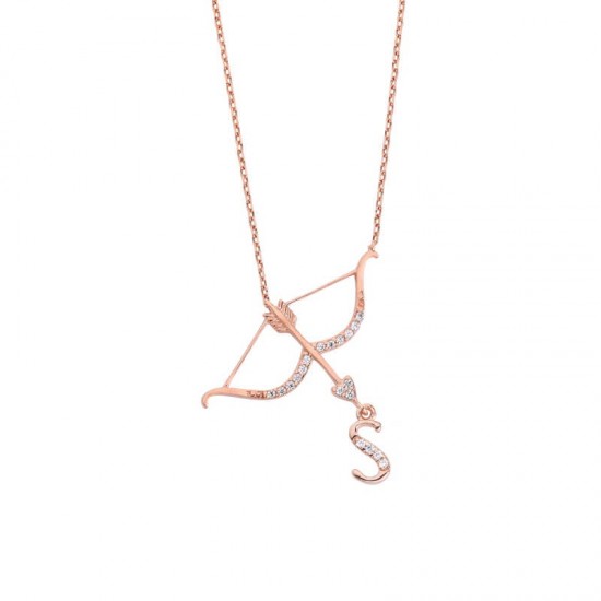 Hedef Aşk Harfli Gümüş Kolye GMS1729