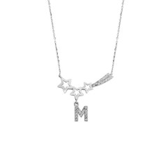 Biela Harfli Kuyruklu Yıldız Gümüş Kolye GMS1734