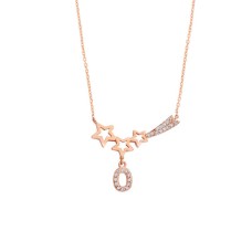 Biela Harfli Kuyruklu Yıldız Gümüş Kolye GMS1721