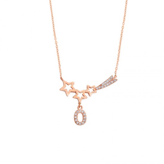 Biela Harfli Kuyruklu Yıldız Gümüş Kolye GMS1721