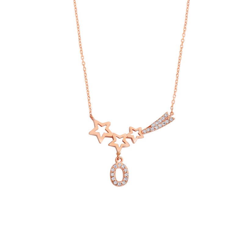 Biela Harfli Kuyruklu Yıldız Gümüş Kolye GMS1721 Biela Harfli Kuyruklu Yıldız Gümüş Kolye GMS1721