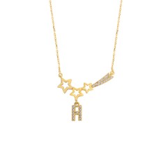 Biela Harfli Kuyruklu Yıldız Gümüş Kolye GMS1733