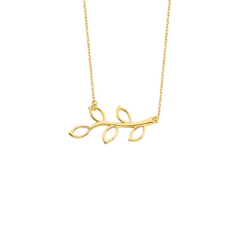 Zeytin Dalı Gümüş Kolye GMS1331 Zeytin Dalı Gümüş Kolye GMS1331