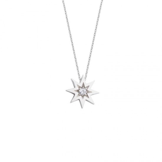Tektaş Kutup Yıldızı Gümüş Kolye GMS1338 Tektaş Kutup Yıldızı Gümüş Kolye GMS1338