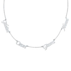 Dört İsimli Gümüş Kolye GMS1265