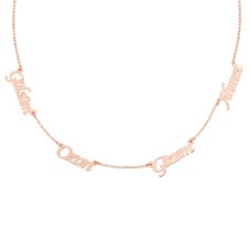 Dört İsimli Gümüş Kolye GMS1266