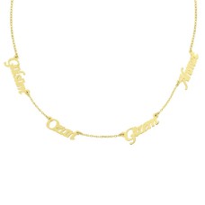 Dört İsimli Gümüş Kolye GMS1267