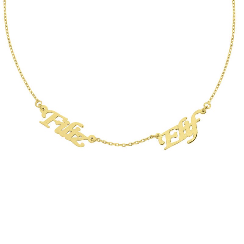 İki İsimli Gümüş Kolye GMS1269