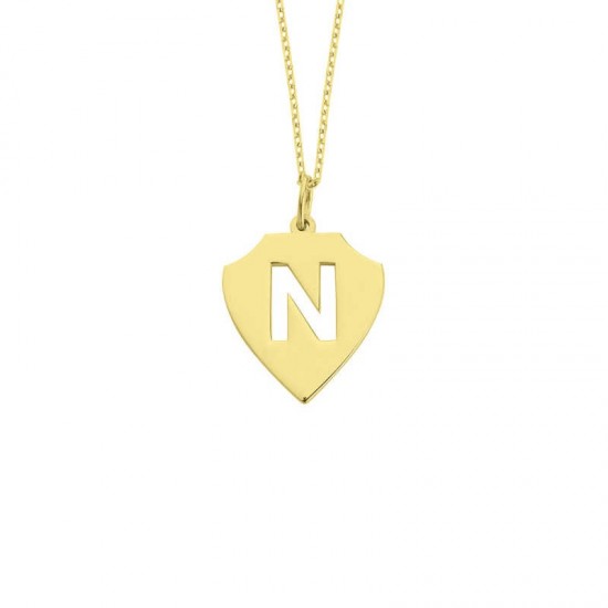 Harfli Madalyon Gümüş Kolye GMS1299 Harfli Madalyon Gümüş Kolye GMS1299