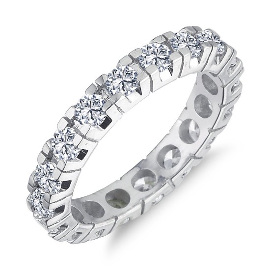 0.87 Karat F Renk Zarif Tamtur Pırlanta Yüzük PT5