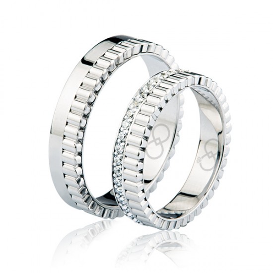 Tek Sıra Taşlı Altın Alyans 0202